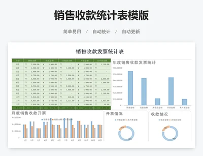 销售收款统计表模版