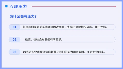 蓝色插画风职场减压调节心理压力通用培训PPT