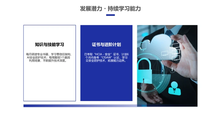 彩色科技风计算机科学与技术专业大学生求职个人能力综合展示职业生涯规划PPT模版
