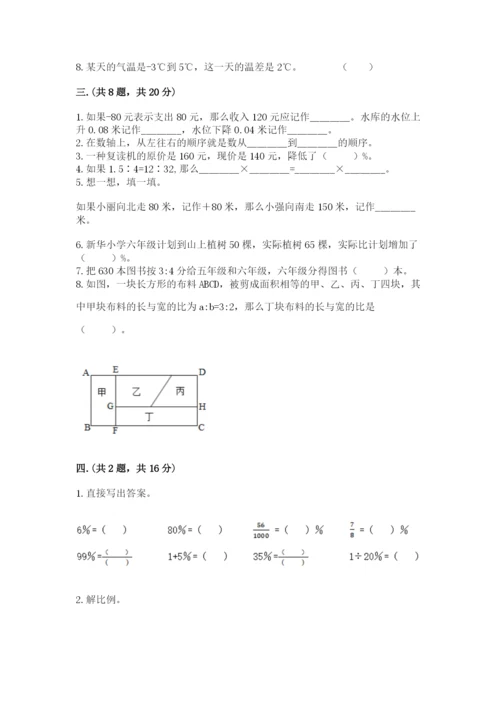 苏教版六年级数学小升初试卷附答案（突破训练）.docx