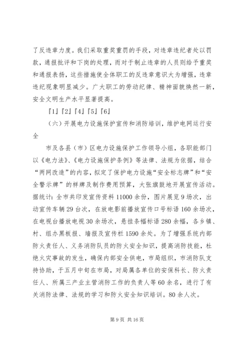 电力局安全保卫工作总结及计划 (2).docx