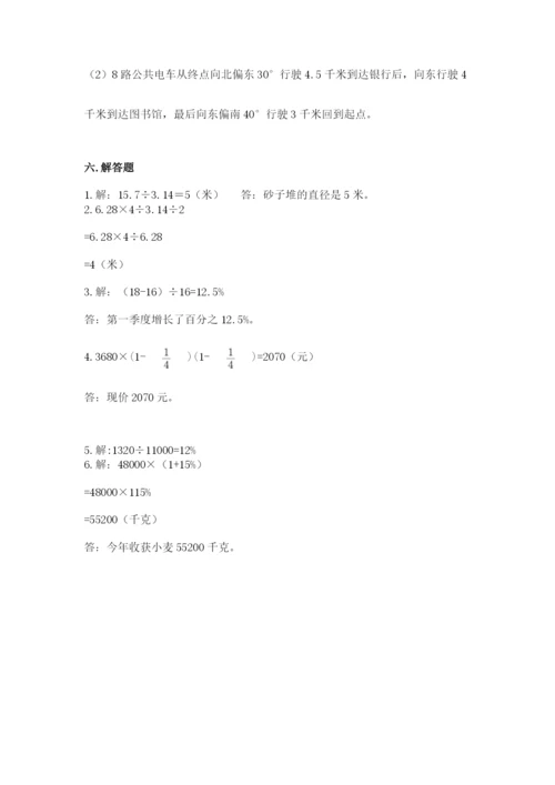 小学数学六年级上册期末测试卷及参考答案（完整版）.docx
