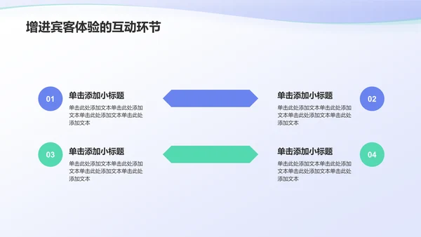 蓝色插画风婚礼仪式流程PPT模板