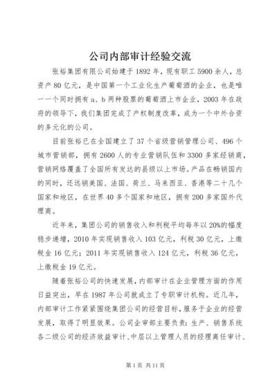 公司内部审计经验交流.docx