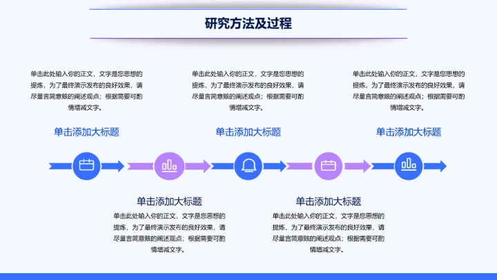蓝紫色简约学术毕业论文答辩PPT模板