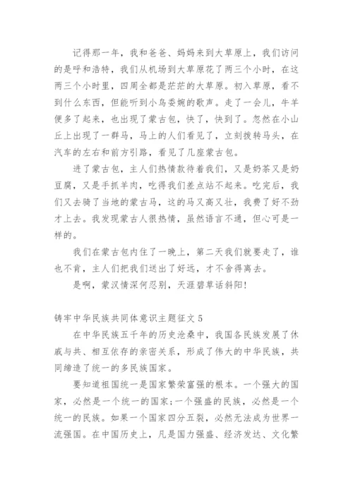 铸牢中华民族共同体意识主题征文10篇.docx