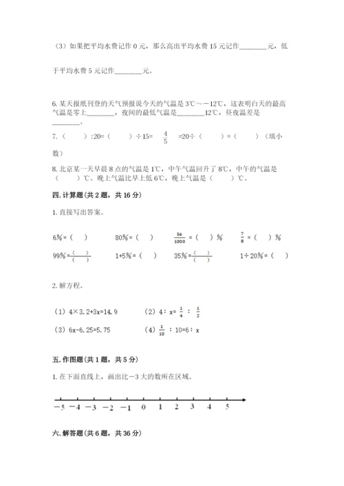 小学六年级下册数学期末卷及参考答案（培优）.docx