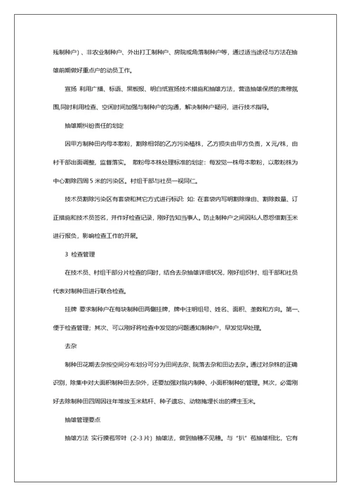 制种技术员工作总结（共8篇）