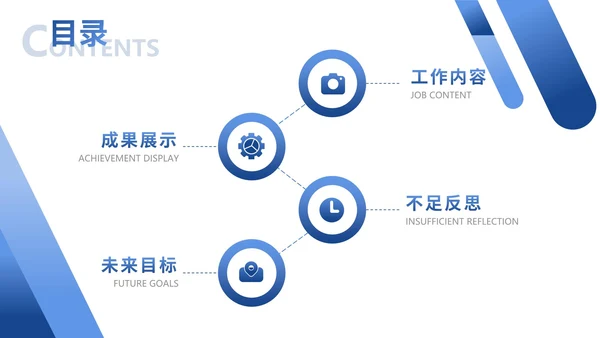 多页简约商务风目录图表合集PPT模板