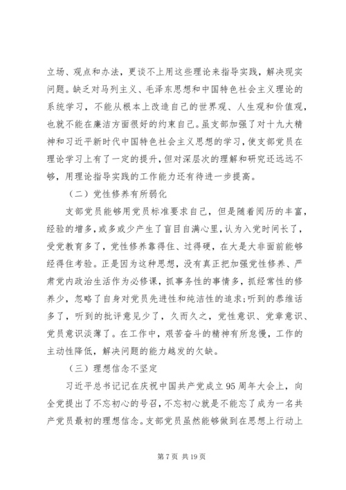 支部委员会组织生活会个人对照检查材料.docx