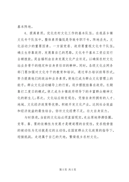 乡镇综合文化站调研报告.docx