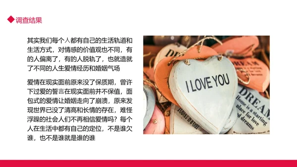 当代青年大学生婚恋意愿调查PPT模板