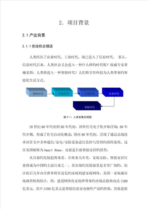 智能家居控制基础系统商业综合计划书