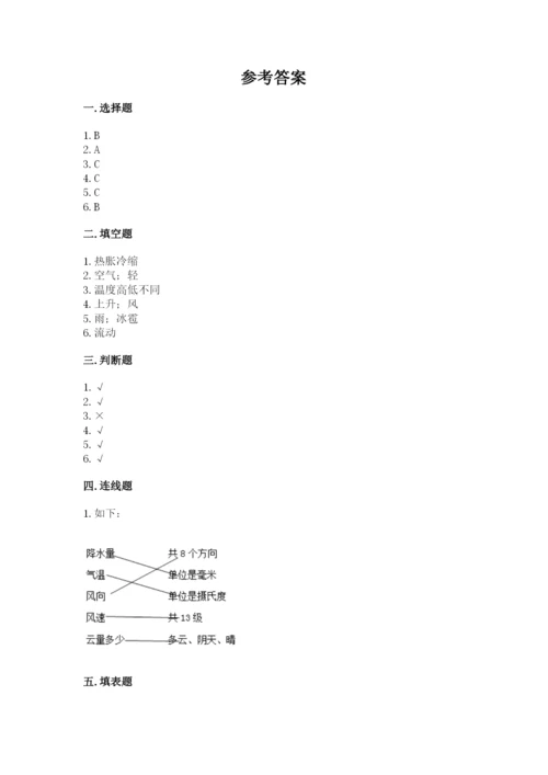 教科版小学三年级上册科学期末测试卷及参考答案1套.docx