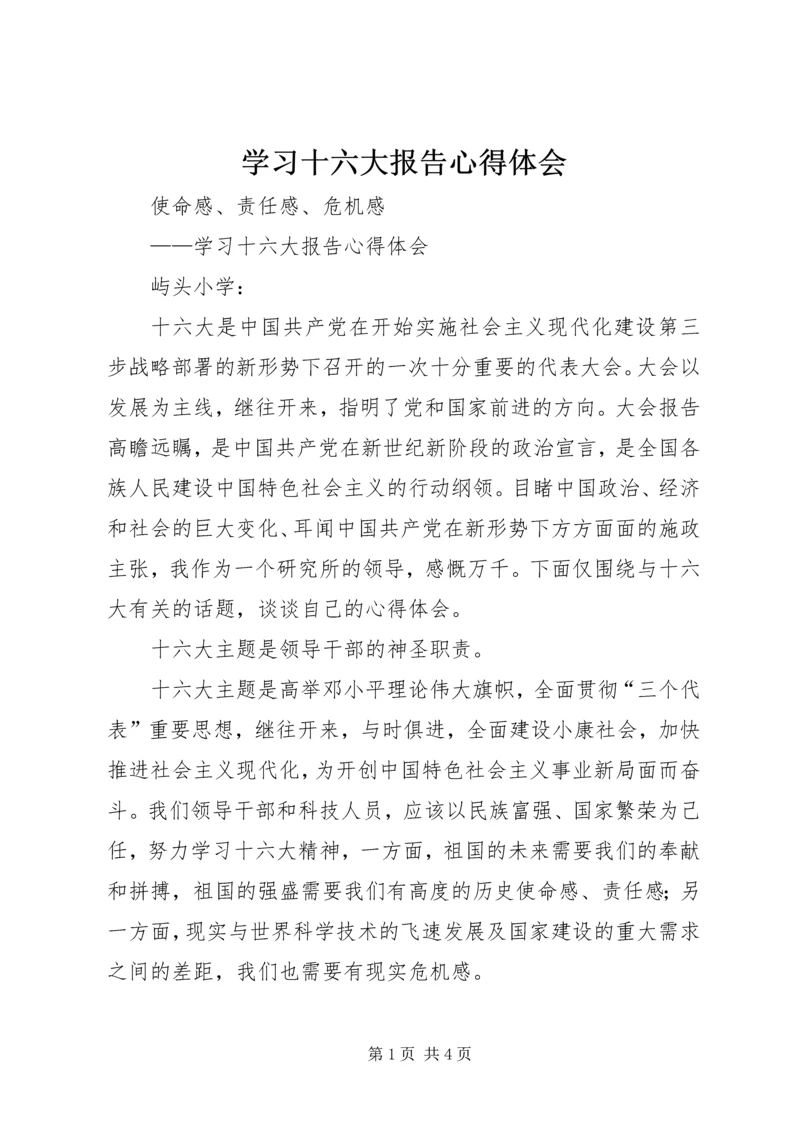 学习十六大报告心得体会.docx