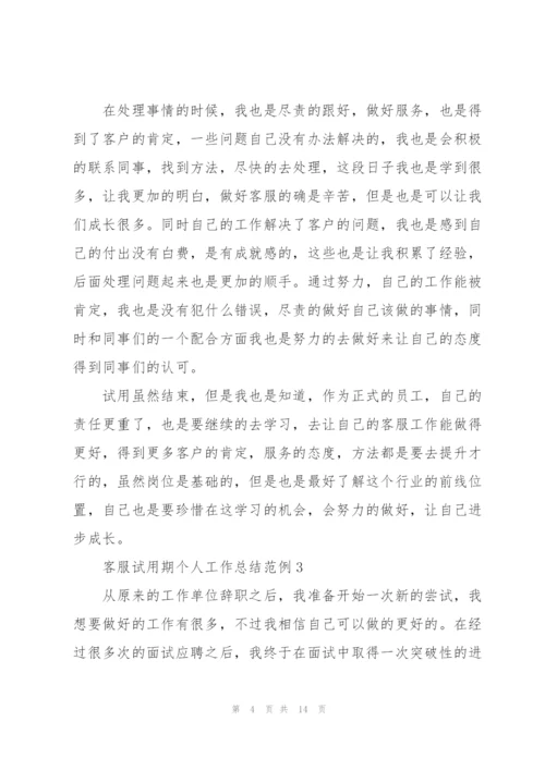 客服试用期个人工作总结范例5篇.docx