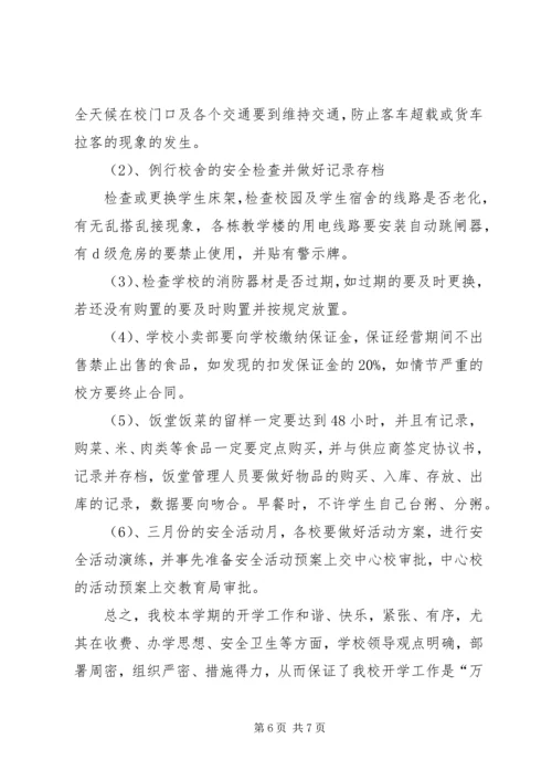 小学春季开学初工作汇报.docx