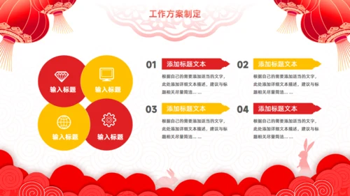 擂鼓春节风新年工作计划大鼓通用PPT模板
