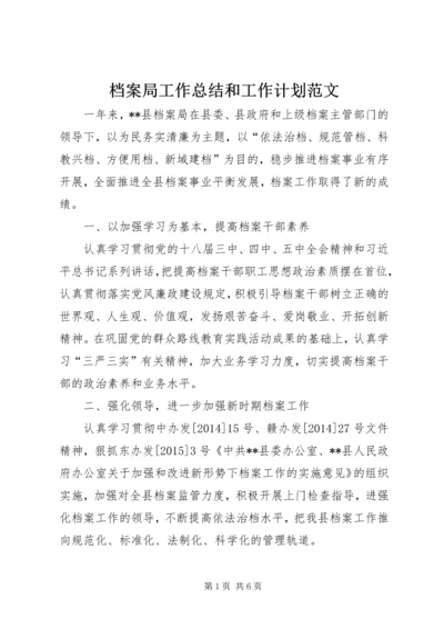 档案局工作总结和工作计划范文_1.docx