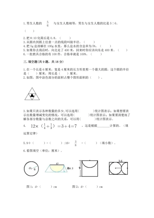 小学数学六年级上册期末测试卷精品【名校卷】.docx