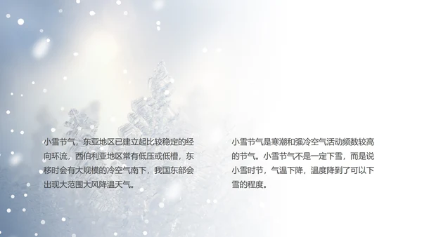 蓝色小清新小雪节气PPT模板