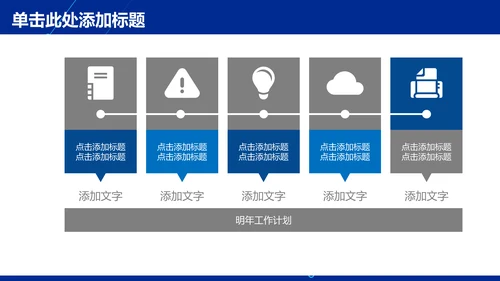 商务科技风年度总结通用PPT模板