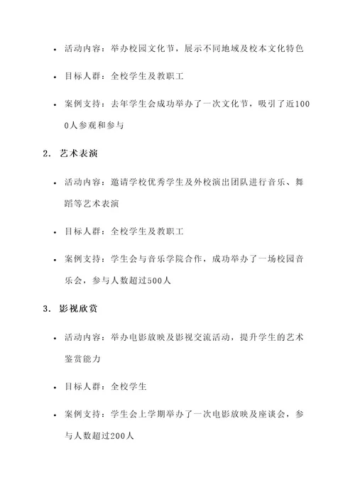 学生会部门活动创意方案
