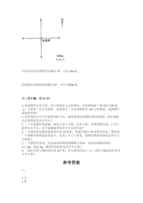小学数学六年级下册竞赛试题【轻巧夺冠】.docx