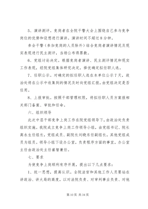 肖溪初中中层干部竞争上岗实施方案.docx