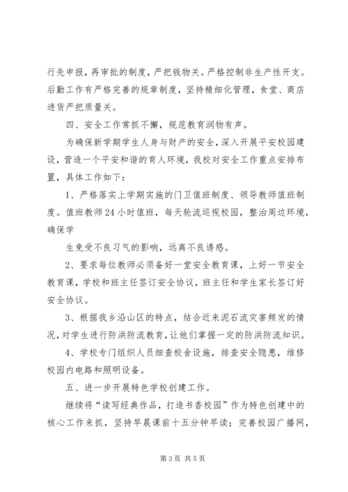 学校开学检查汇报材料.docx