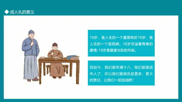 中国传统文化礼仪成人礼PPT模板