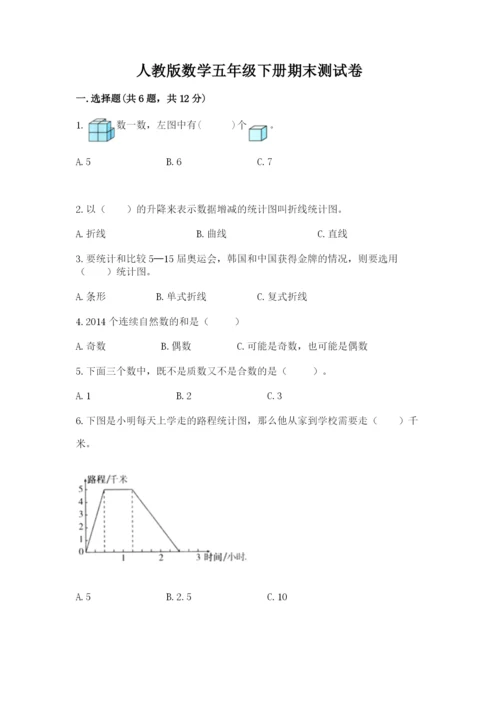 人教版数学五年级下册期末测试卷精品【夺冠系列】.docx