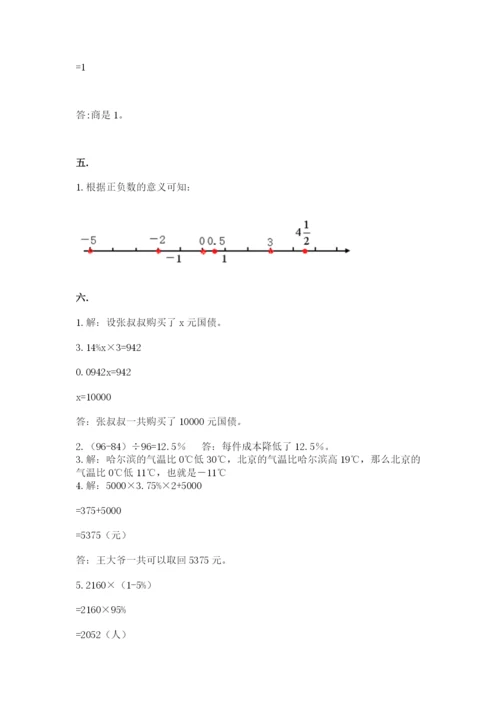 北师大版六年级数学下学期期末测试题精品【考点梳理】.docx