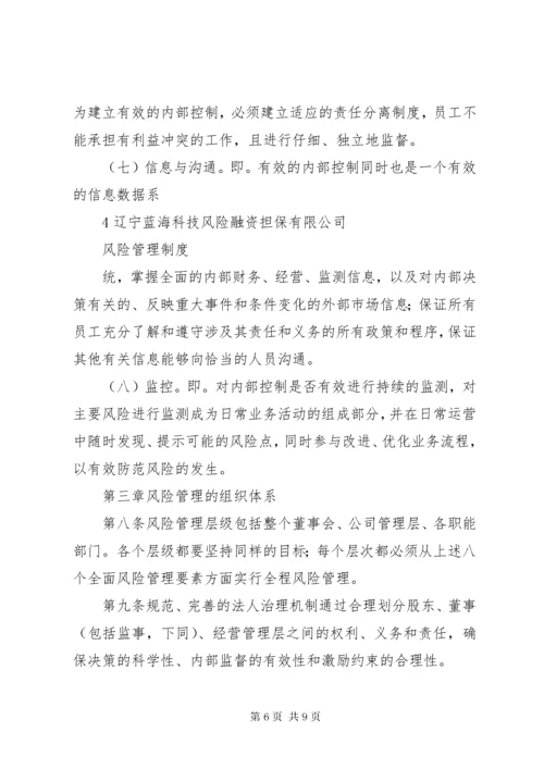 XX公司风险管理制度.docx