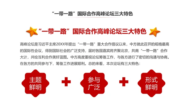 完整内容一带一路国际合作高峰论坛PPT