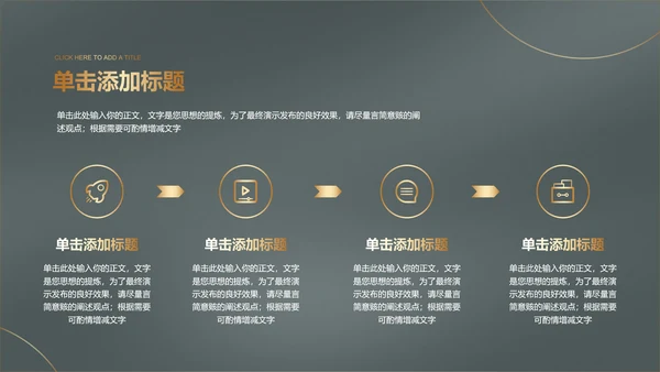金色商务风总结汇报PPT演示模板