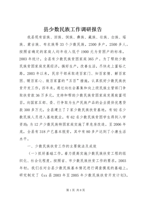 县少数民族工作调研报告.docx