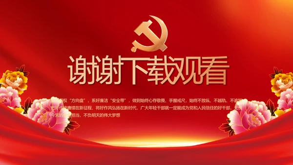 党支部党员风采展示年年终总结PPT