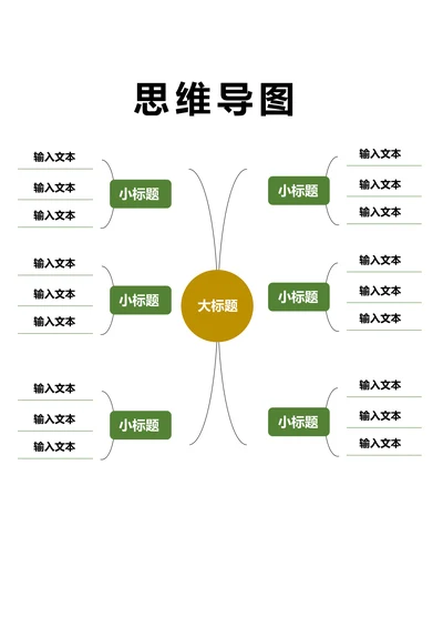 思维导图通用简约