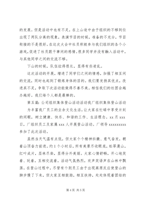 公司登山活动工作总结.docx