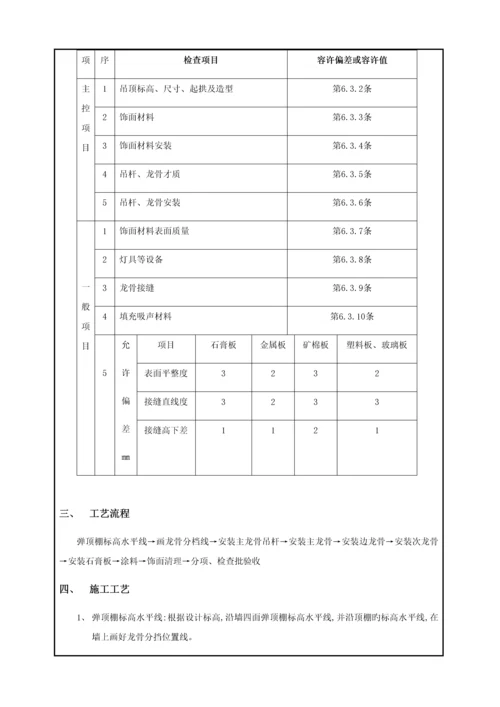 石膏板吊顶工程技术交底.docx