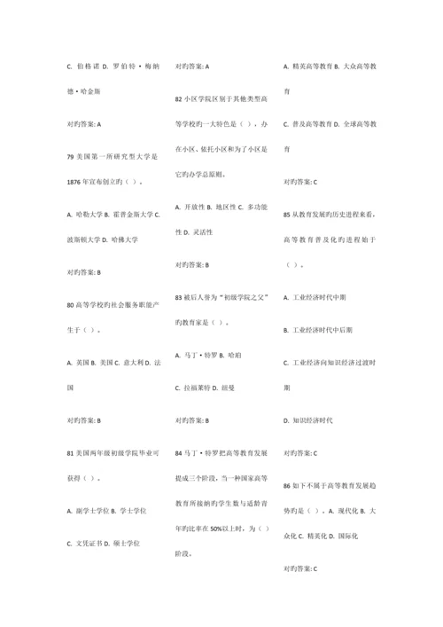 2023年山东省高校教师资格证岗前培训题库高等教育学题库.docx