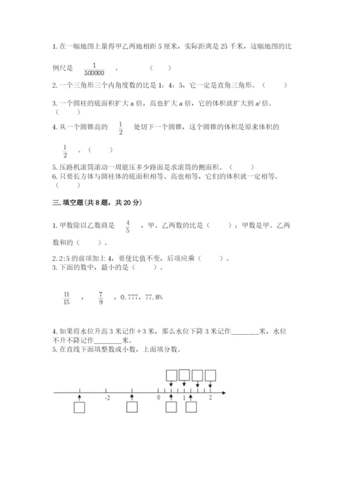 上海市松江区六年级下册数学期末测试卷汇编.docx