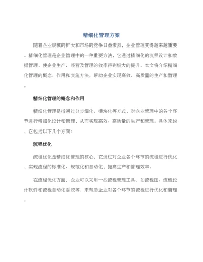 精细化管理方案.docx