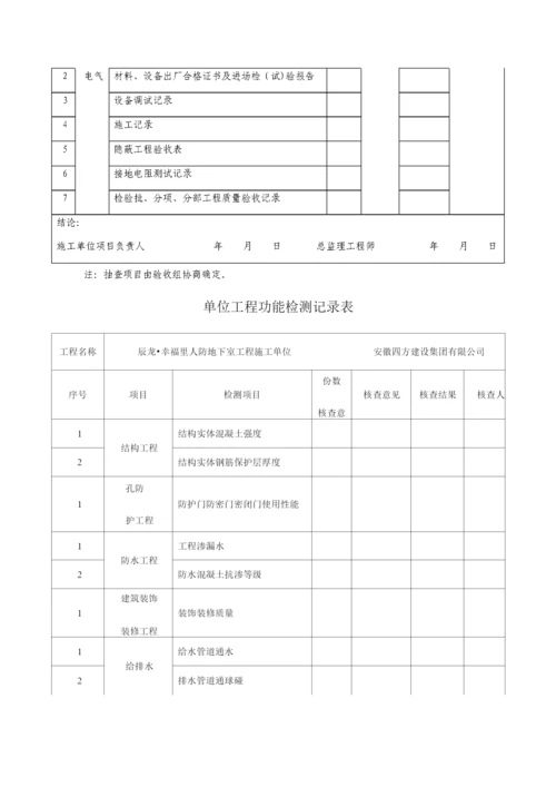 人防单位工程质量竣工验收记录.docx