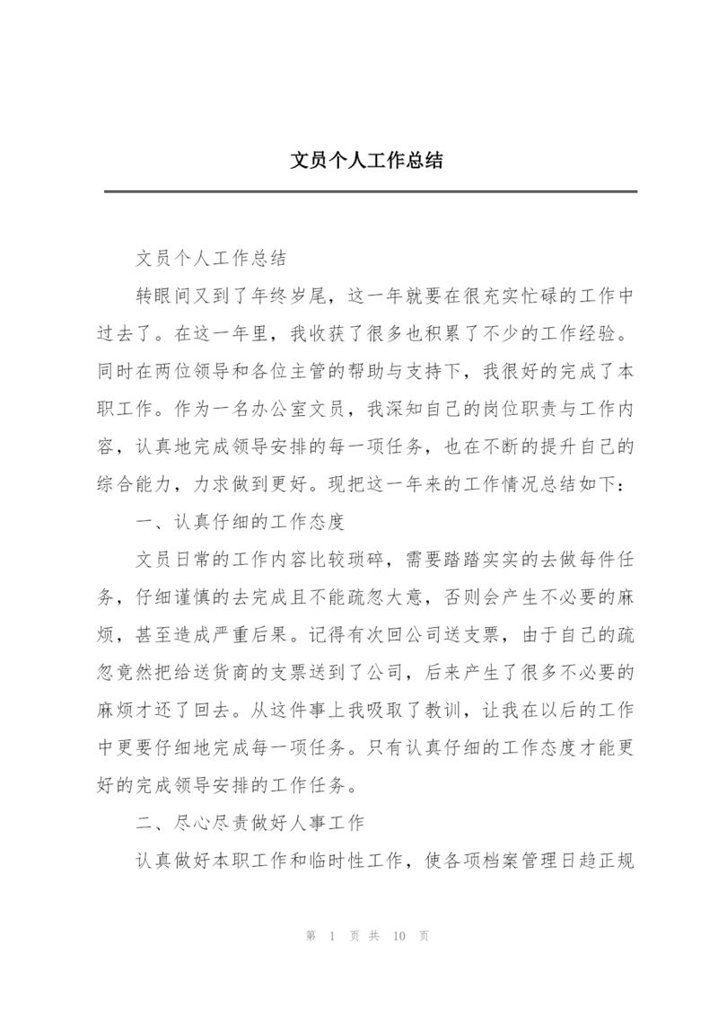 文员个人工作总结.docx