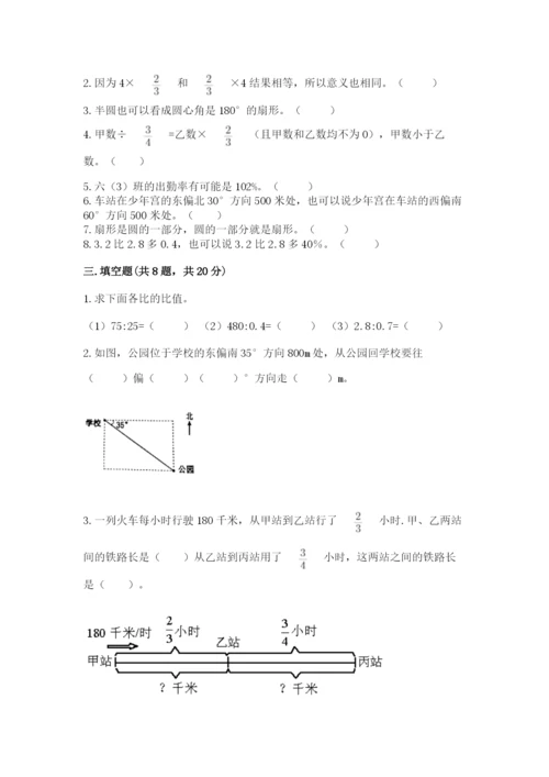 小学数学六年级上册期末卷含答案（夺分金卷）.docx