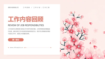 粉色小清新风工作总结章节页