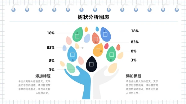 扁平多彩是数据分析可视化树状图表PPT