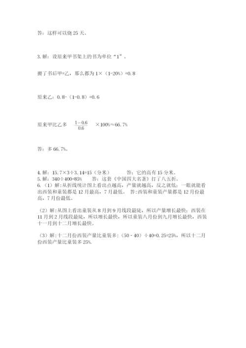 小学毕业班数学检测卷及完整答案（全国通用）.docx